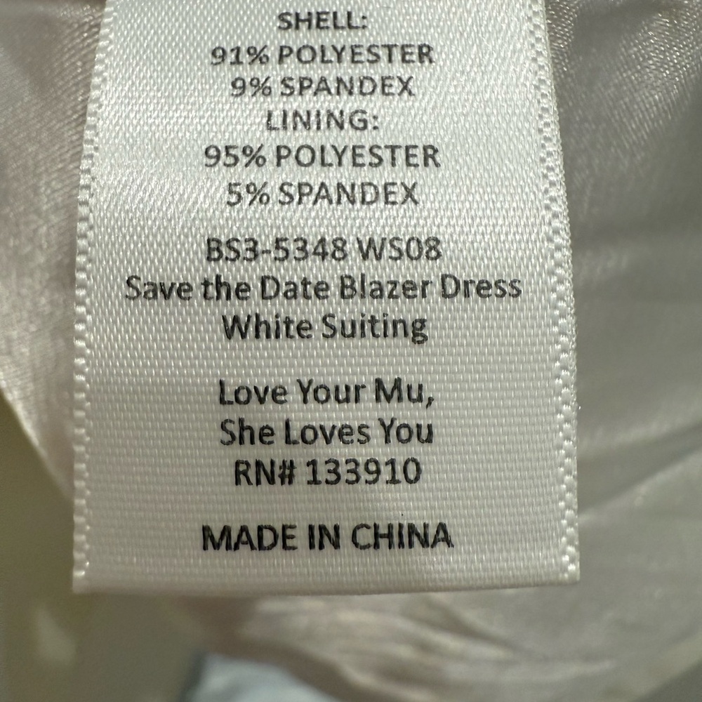 NWT Show Me Your Mumu Save the dress white blazer Rhinestone Elegant Mini Sz S - Picture 7 of 11